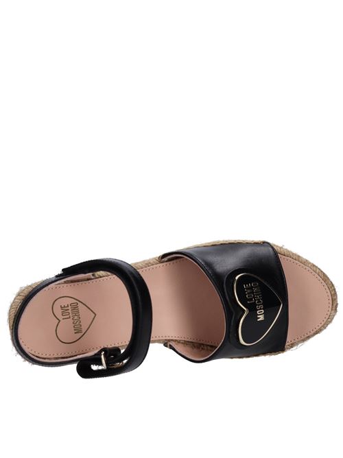 Leather sandals LOVE MOSCHINO | JA16306I0IIA0000NERO